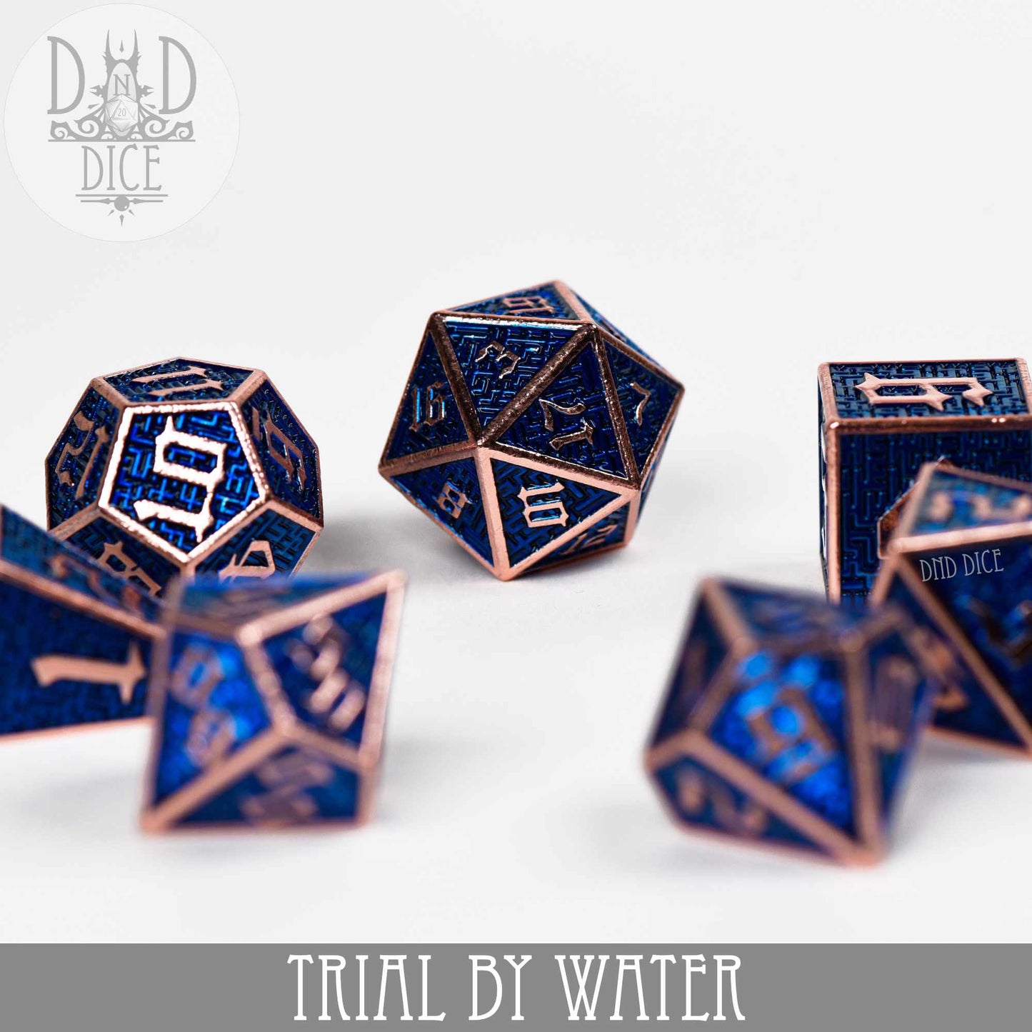 Trial By Water Metal Dice Set