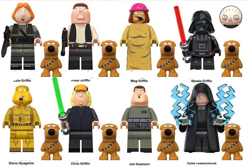 Star Wars Edition Family Guy Minifigure Set of 8