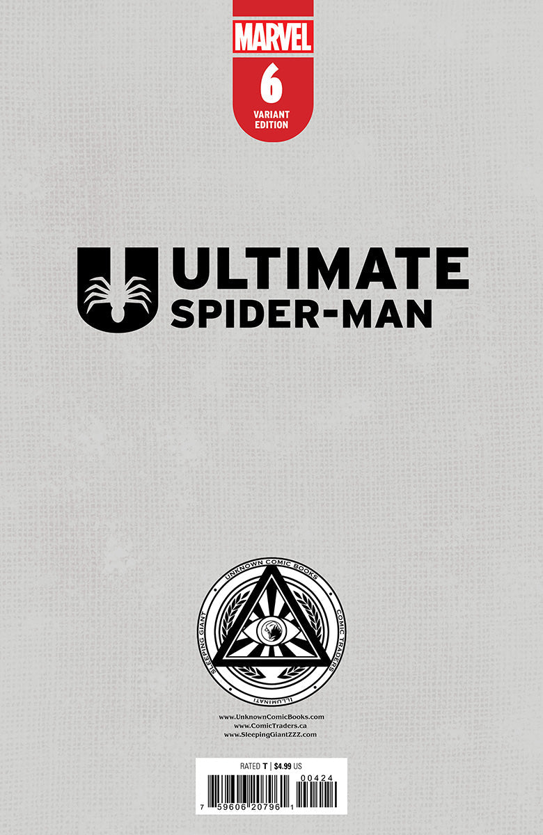 Ultimate Spider-Man #6 Unknown Comics Stephen Segovia Exclusive  Virgin Var (06/19/2024) (07/31/2024)