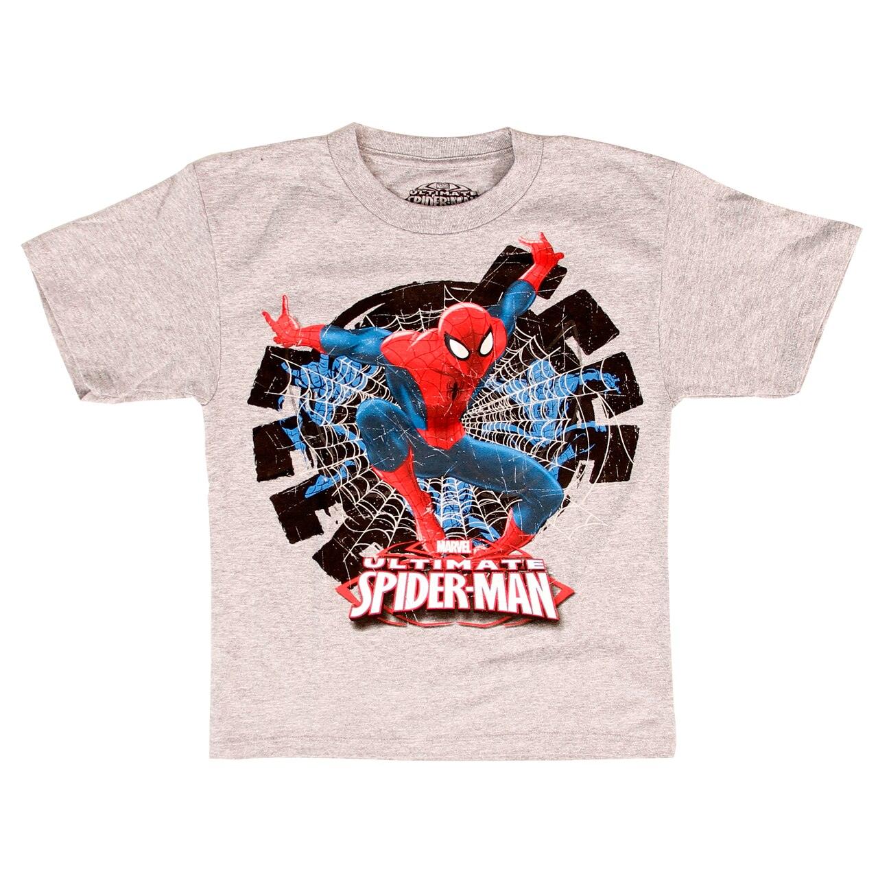 Ultimate Spider-Man Flying Hidden Glow in the Dark T-Shirt