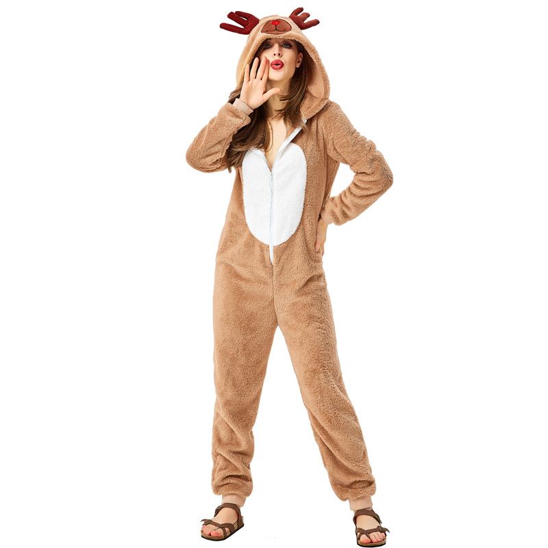 Unisex Adult Animal Onesie Pajamas Christmas Party Cosplay Costume