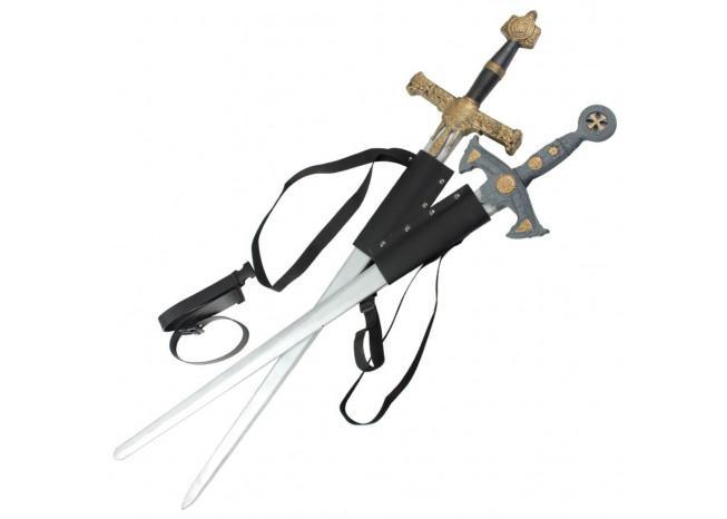 Universal Lightening Warrior Double Sword Back Strap Sheath