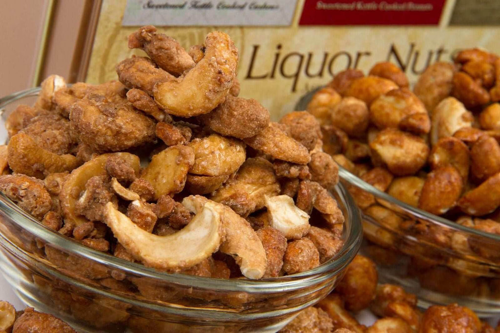 Beer & Bourbon Liquor Nuts Men's Gift Tin – Alcohol-Free Gourmet Nuts - 