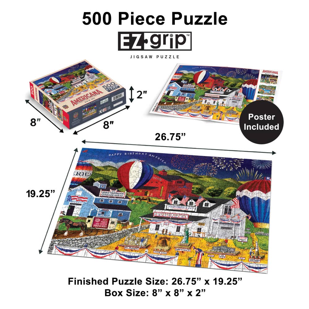 Americana - 4th of July 500 Piece EZ Grip Jigsaw Puzzle