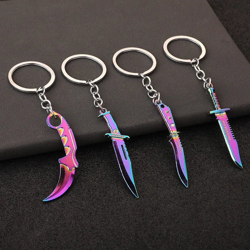 Valerant plunders the impression weapon mob m4 impression claw knife all-metal model key chain pendant.