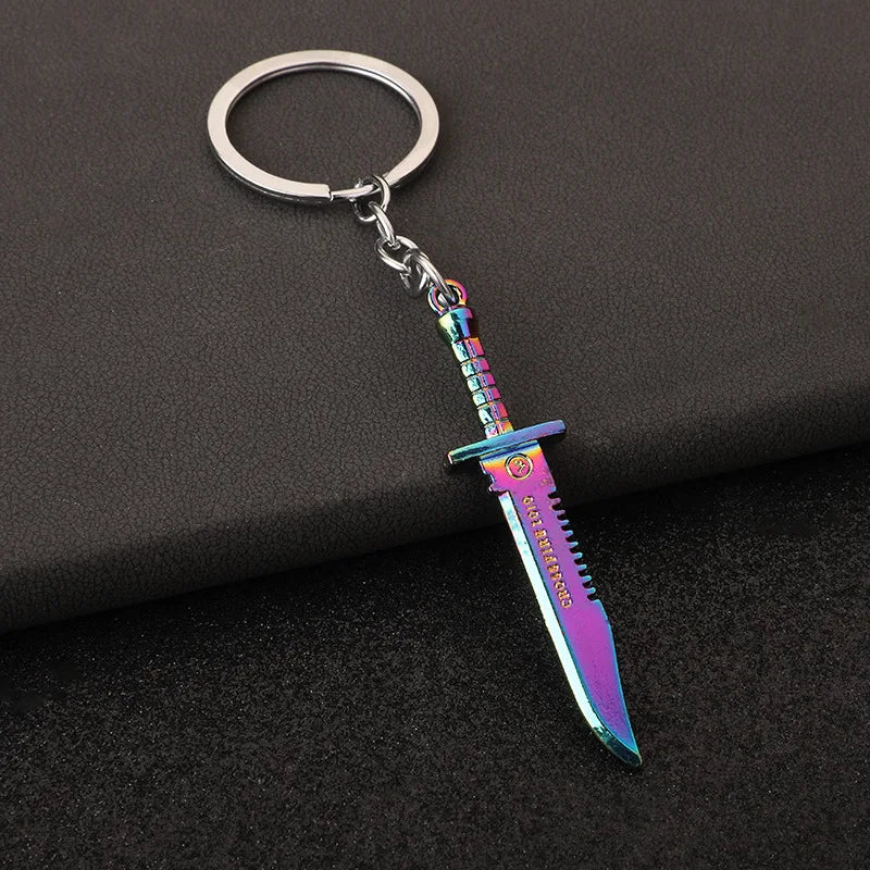 Valerant plunders the impression weapon mob m4 impression claw knife all-metal model key chain pendant.