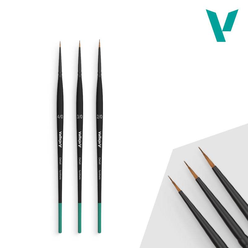 Hobby Brushes: Detail - Synthetic - Definition Set - Sizes 4/0, 3/0 & 2/0 - 