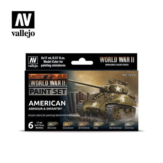 Model Color: WWII Paint Set - American Armour & Infantry - 