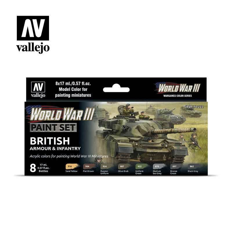 Model Color: WWIII Paint Set - British Armour & Infantry - 
