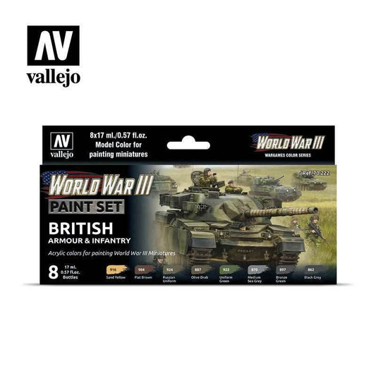 Model Color: WWIII Paint Set - British Armour & Infantry - 