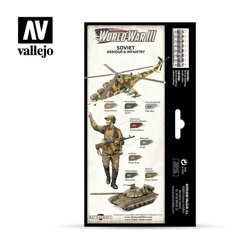 Model Color: WWIII Paint Set - Soviet Armour & Infantry - 