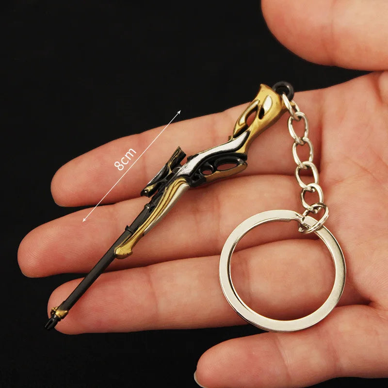 Valorant  Melee Reaver 2.0 Karambit Keychain Game Peripheral M4 Samurai Dagger Model Metal Key Ring Pendant Jewelry Male Gift