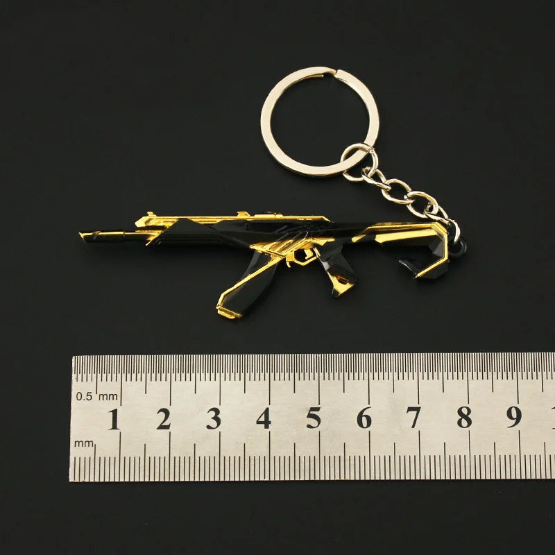 Valorant  Melee Reaver 2.0 Karambit Keychain Game Peripheral M4 Samurai Dagger Model Metal Key Ring Pendant Jewelry Male Gift