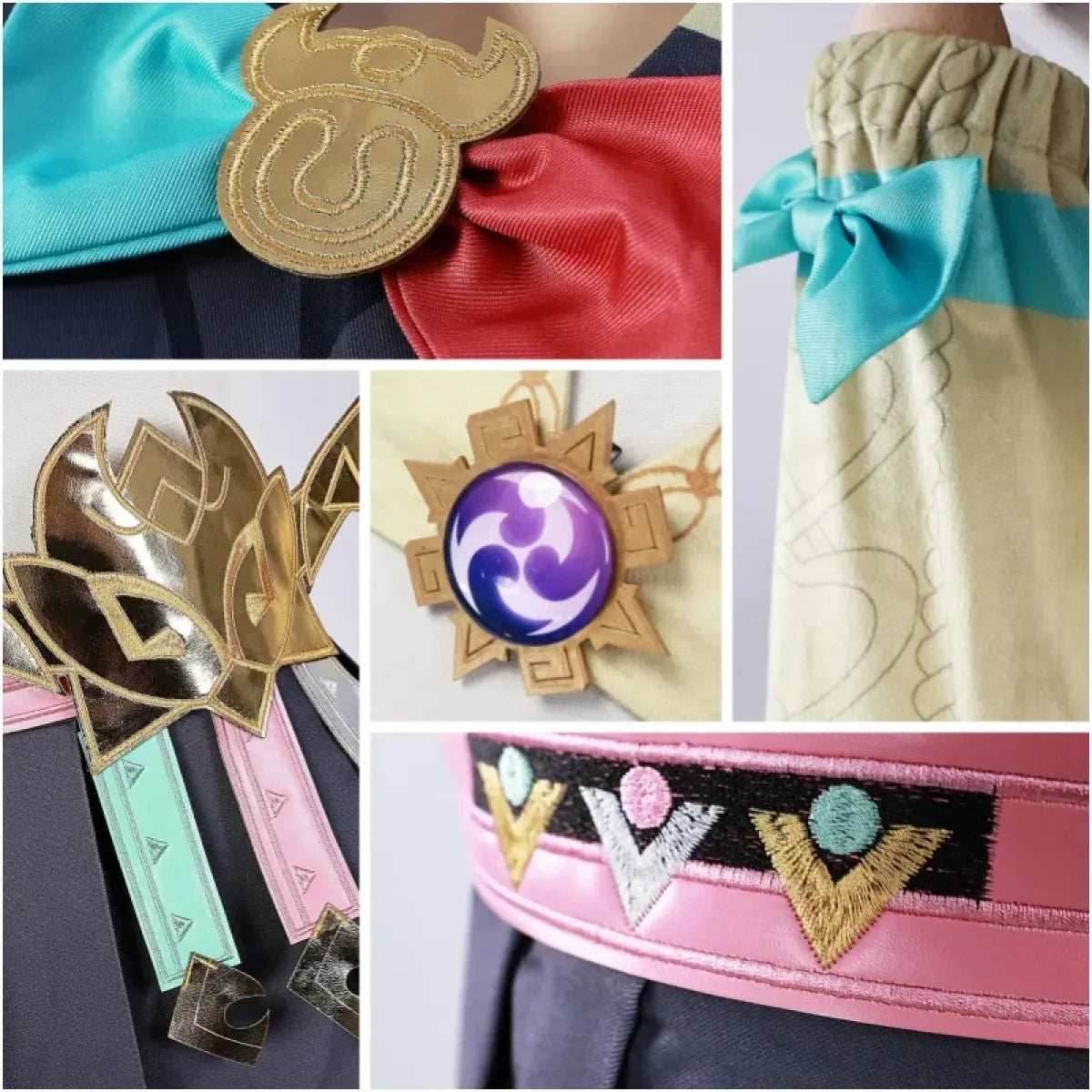 Varesa Genshin Cosplay Costume Set – Kawaii Skirt Wig Tail Outfit - Wig Only / XXL
