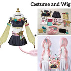 Varesa Genshin Cosplay Costume Set – Kawaii Skirt Wig Tail Outfit - Costume and wig / S