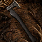 Vargoks Hand Forged Viking Axe – Black Hardwood Bearded Axe