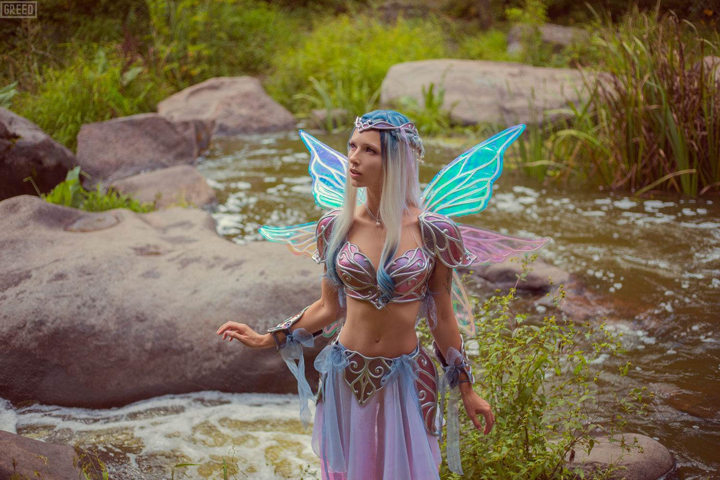 Fairy Armor Lilac Silver Set - Custom Made - S / Armor Set