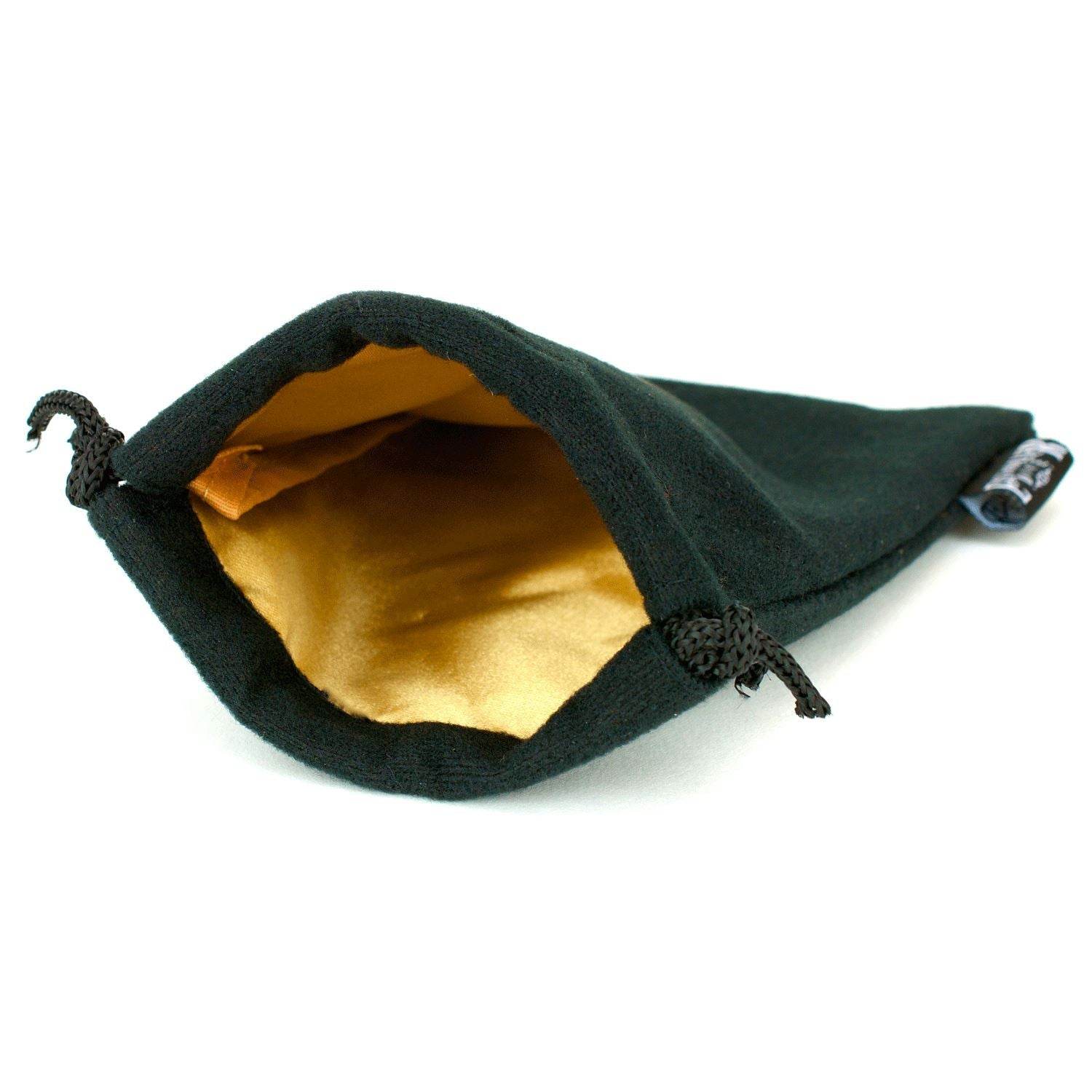 Velvet Black Dice Bag With Satin Interior 5x8 In - Multiple Colors Available - Gold