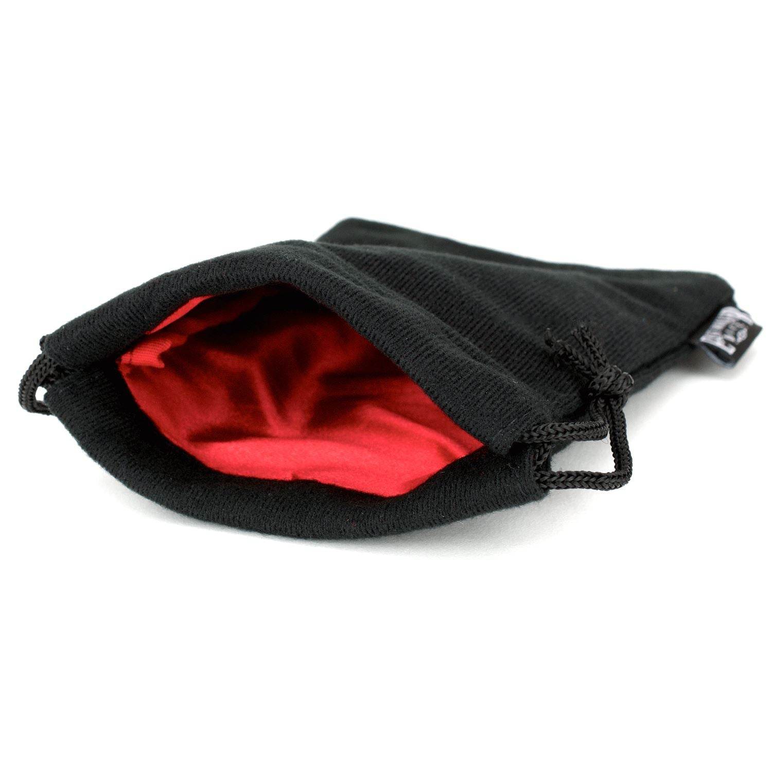 Velvet Black Dice Bag With Satin Interior 5x8 In - Multiple Colors Available - Red