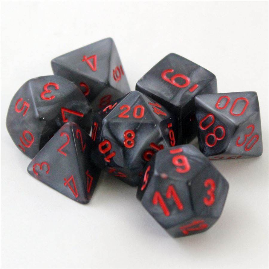 Velvet Poly Black/Red 7-Die Set - 