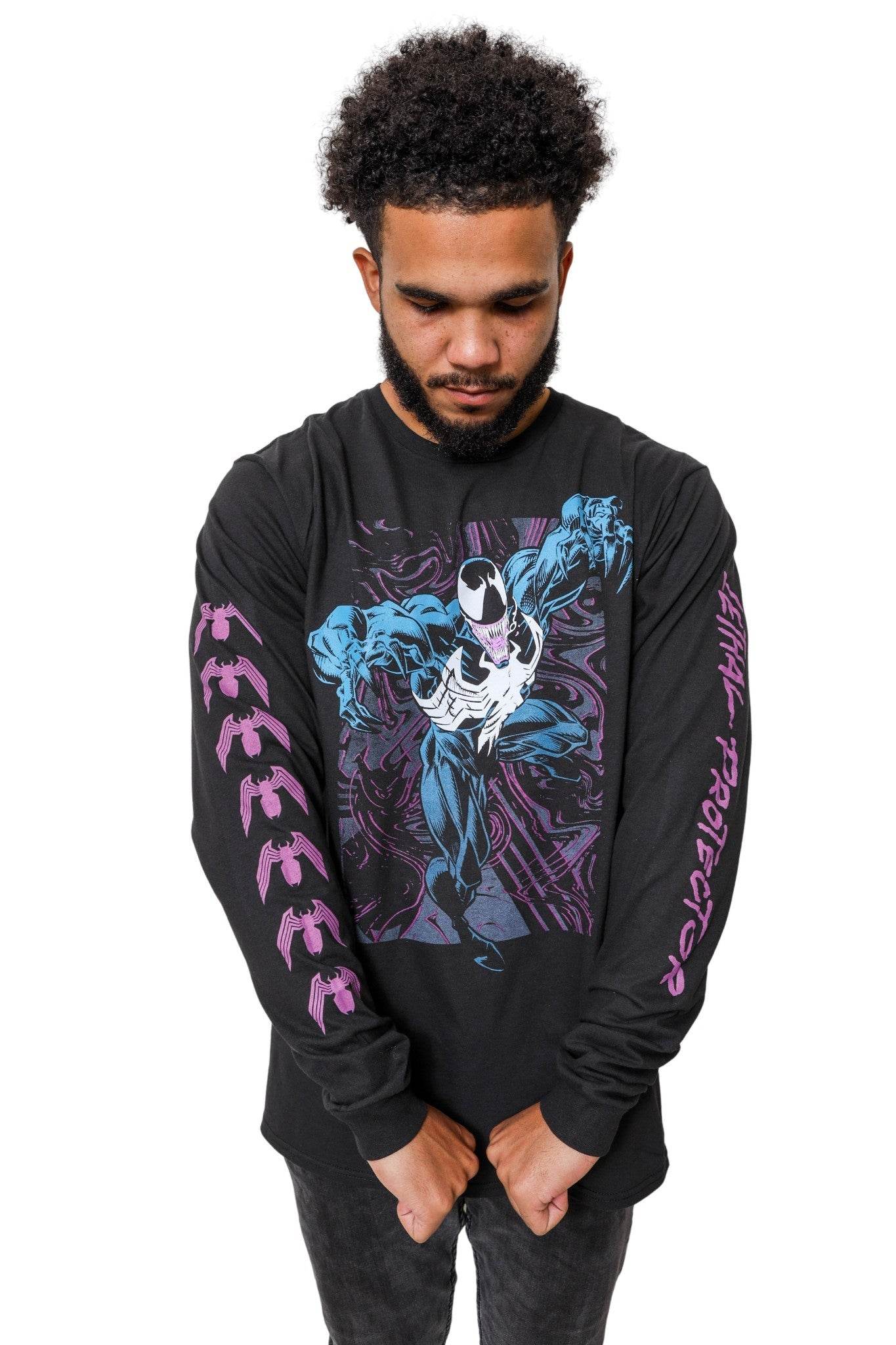 Venom Lethal Protector Dark Soul Marvel Comics Adult Long Sleeve T Shirt - S
