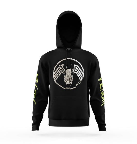 Venom Shatter Symbol With Kanji Marvel Pullover Hoodie - S