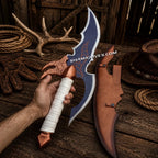 Venom Fang Fantasy Sword – 24" Handmade D2 Steel with Leather Sheath