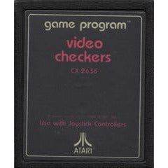 Video Checkers - Atari 2600 - Text Label - Game Only