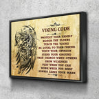 Viking Code Canvas Wall Art, Nordic Decor