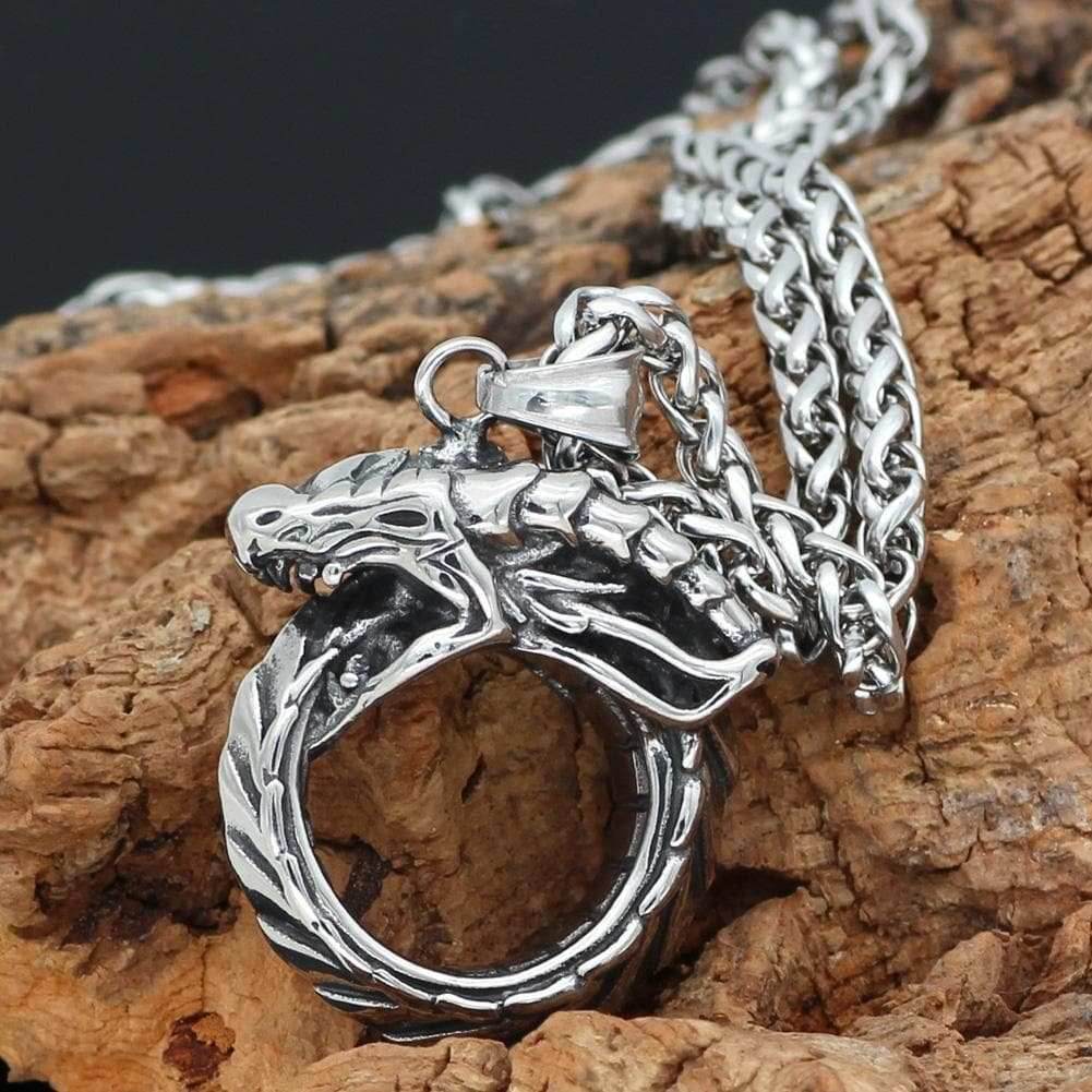 Vikings Dragon Stainless Steel Necklace - 