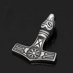 Vikings Mjolnir Aegishjalmur Stainless Steel Necklace - 