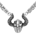 Vikings Horned Helmet Stainless Steel Necklace - 50 CM / 20 INCHES
