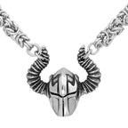 Vikings Horned Helmet Stainless Steel Necklace - 50 CM / 20 INCHES