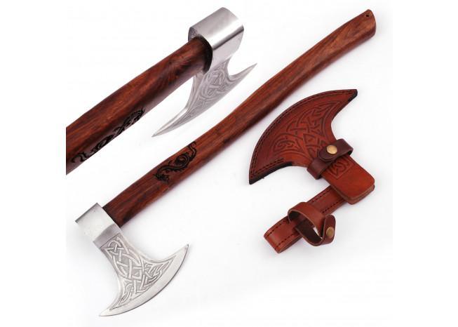 Viking Dragon Slayer Norse Dane Battle Axe | Engraved Handle 