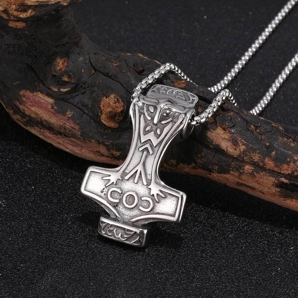 Viking Mjolnir Thor’s Hammer Necklace - 