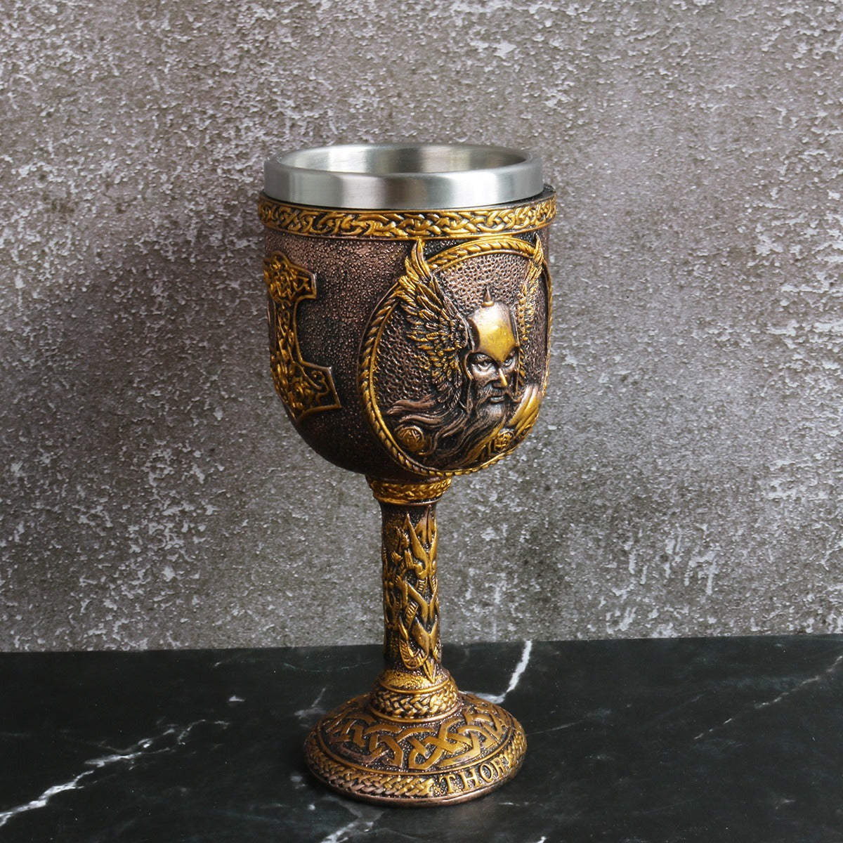 Viking Goddess stainless steel resin tall cup