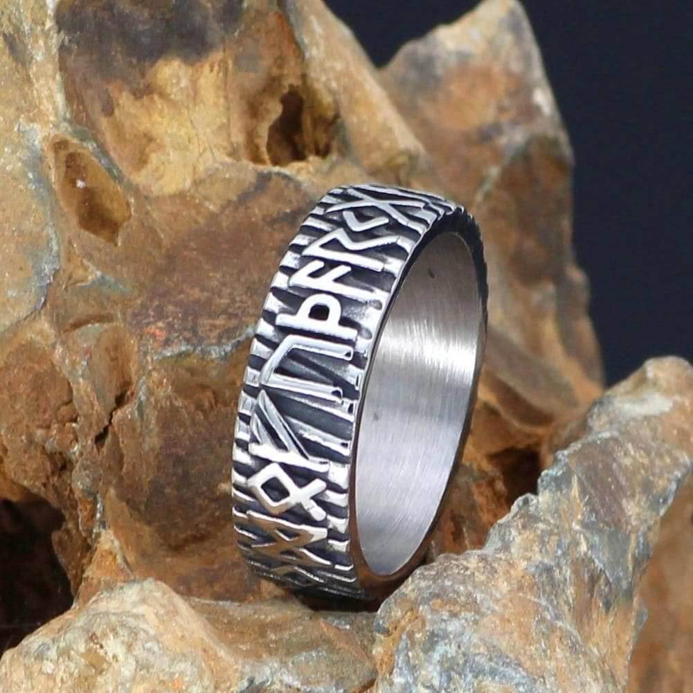 Vikings Rune Stainless Steel Ring - 9