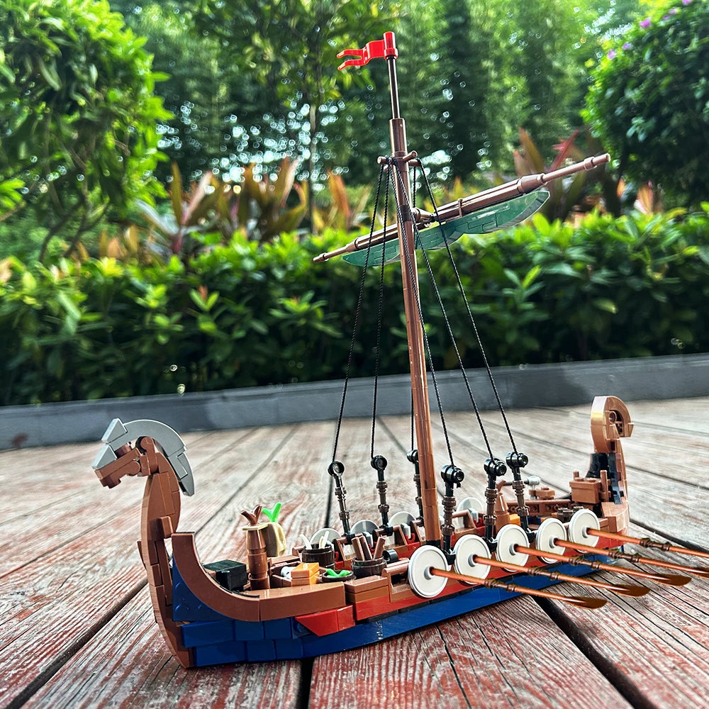 Viking Ship Model Building Blocks