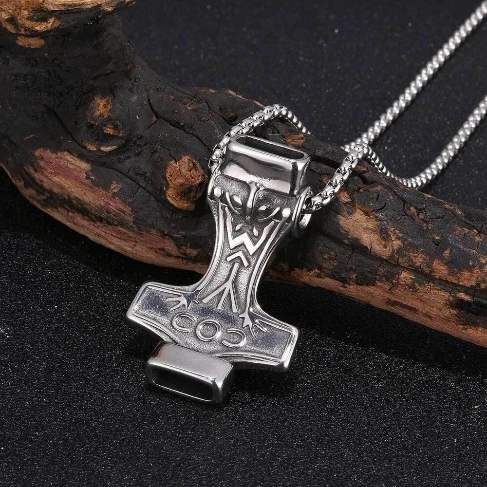 Viking Mjolnir Thor’s Hammer Necklace - 