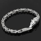 Vikings Fenrir Wolf Stainless Steel Bracelet - 19 CM / 7.4 INCHES