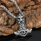 Viking Mjolnir Thor's Hammer Necklace - 