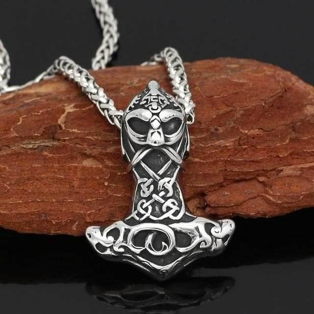Viking Mjolnir Thor's Hammer Necklace - 