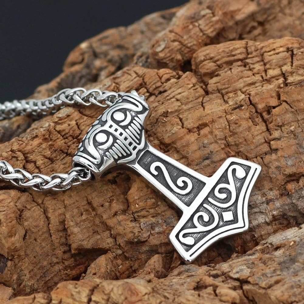 Viking Thor’s Hammer Mjolnir Necklace - 