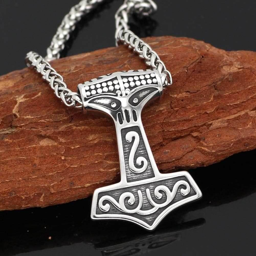 Viking Thor’s Hammer Mjolnir Necklace - 