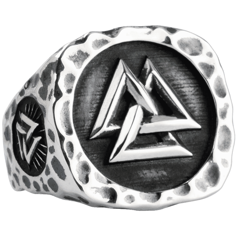 Vikings Valknut Stainless Steel Ring - US 9