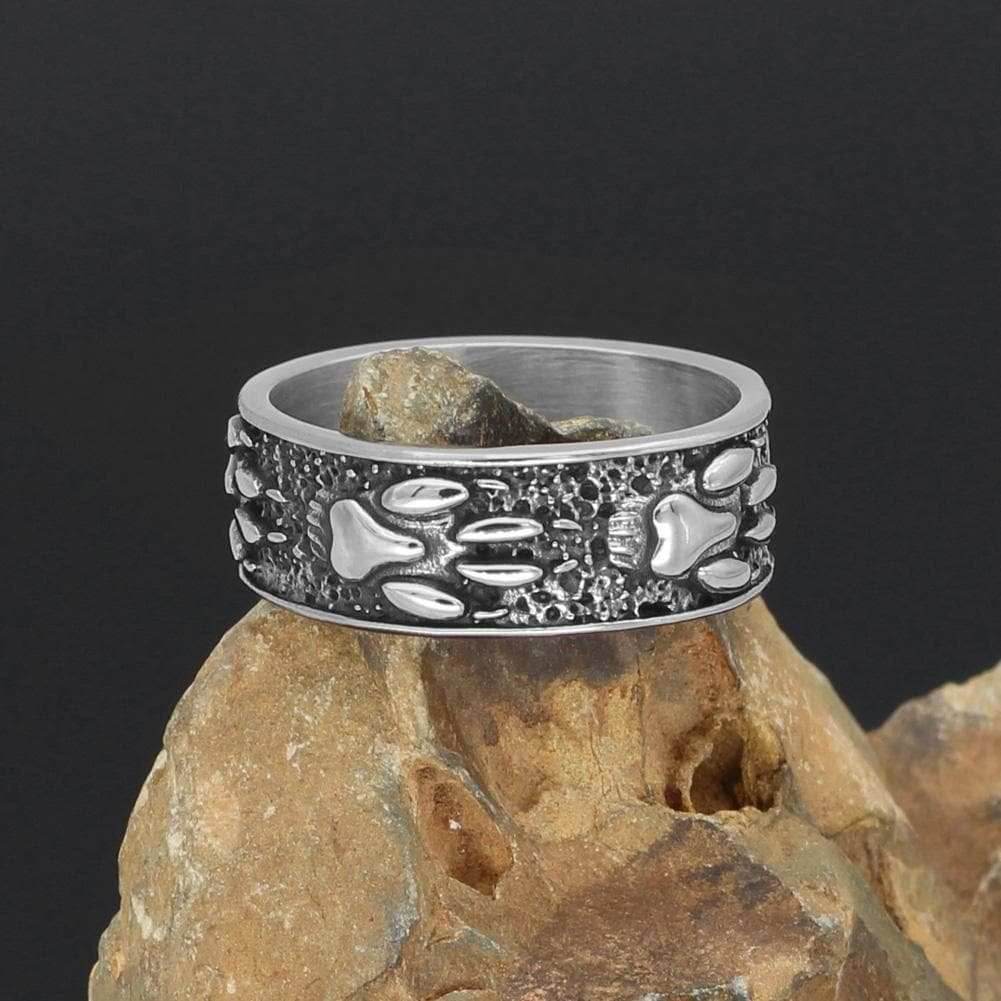Viking Wolf Paw Ring - 9