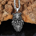 Viking Odin Wolf Head Necklace - 