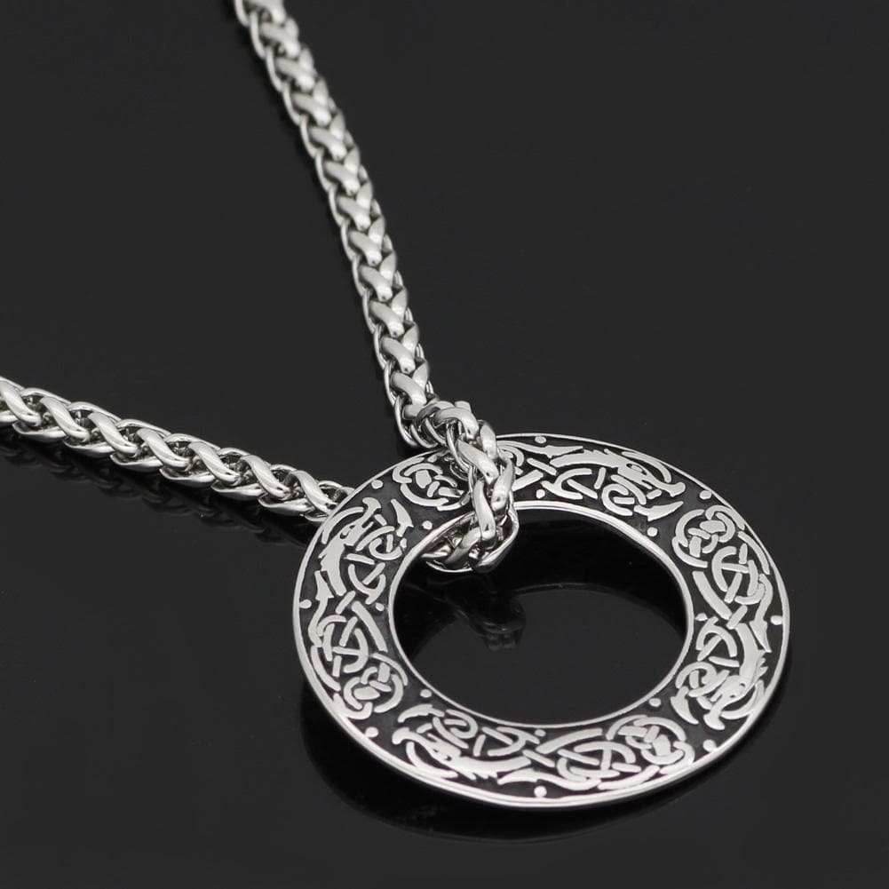 Viking Jörmungandr Necklace - Metal Chain / 60 CM / 24 IN