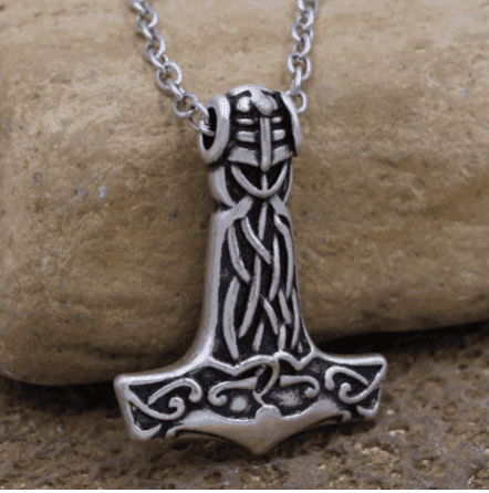 Vikings Thor's Hammer Pendant Necklace - 