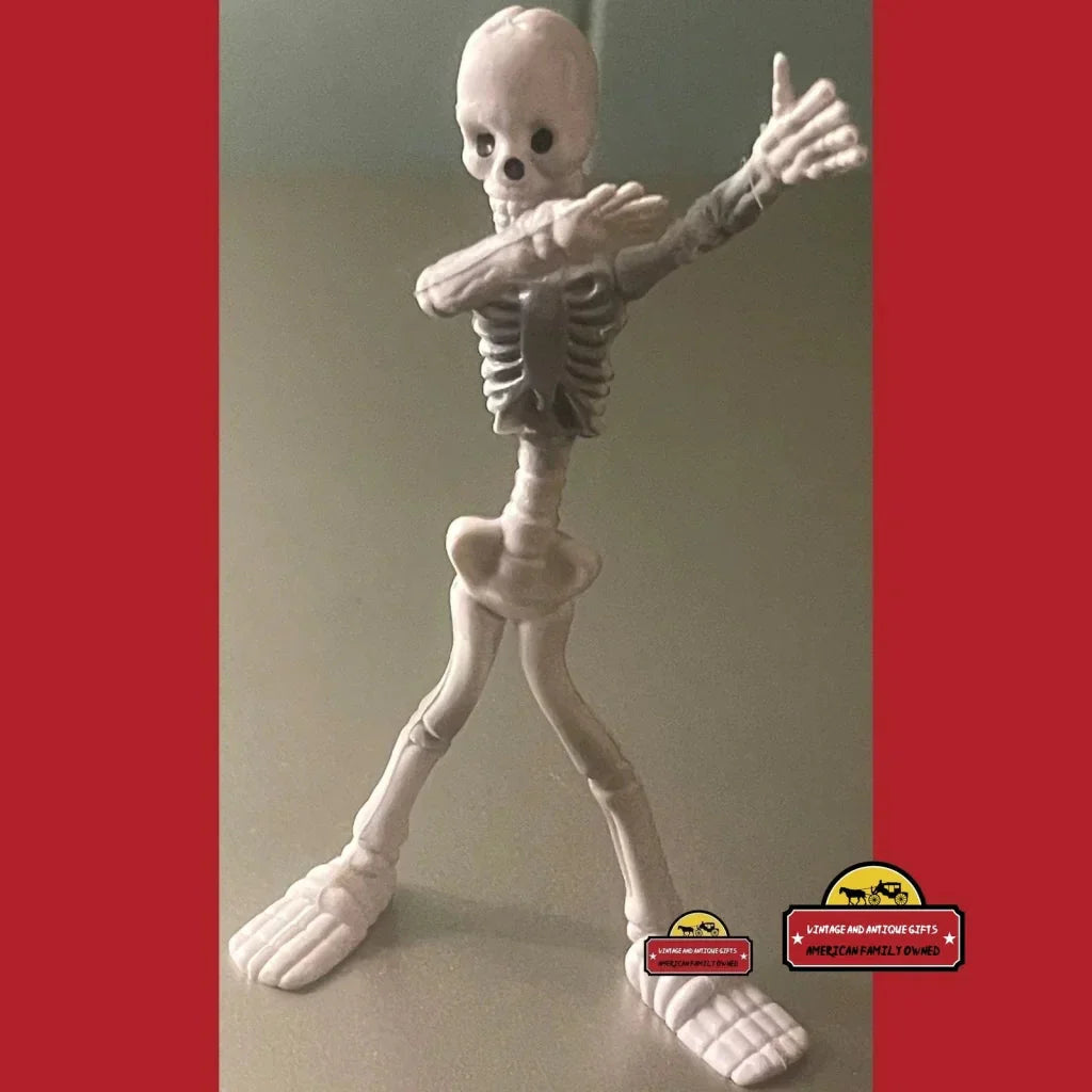 Vintage I Spy Bendable Skeleton Figure — NOS 1980s Poseable Toy